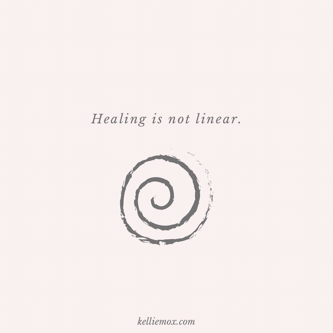 IMG_4917 A text saying “Healing is not linear”